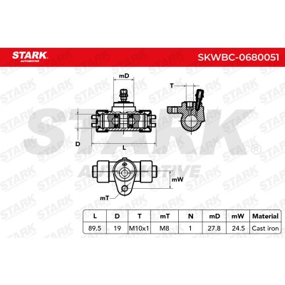 Radbremszylinder Stark SKWBC-0680051 SKWBC-0680051 - foto 5
