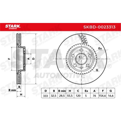 Bremsscheibe Stark SKBD-0023313 SKBD-0023313 - foto 5