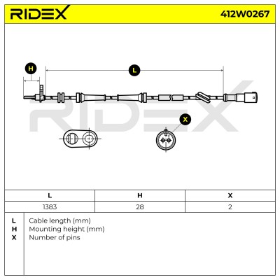 ABS Sensor RIDEX 412W0267 412W0267 - foto 6