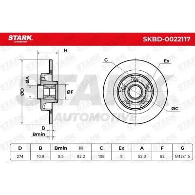 Bremsscheibe Stark SKBD-0022117 SKBD-0022117 - foto 5