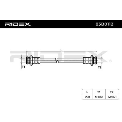 Bremsschlauch RIDEX 83B0112 83B0112 - foto 7
