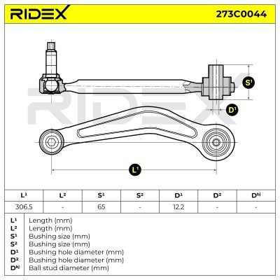 Querlenker RIDEX 273C0044 273C0044 - foto 5