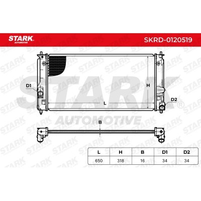 Kühler, Motorkühlung Stark SKRD-0120519 SKRD-0120519 - foto 4
