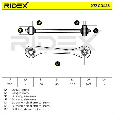 Querlenker RIDEX 273C0415 273C0415 - foto 5