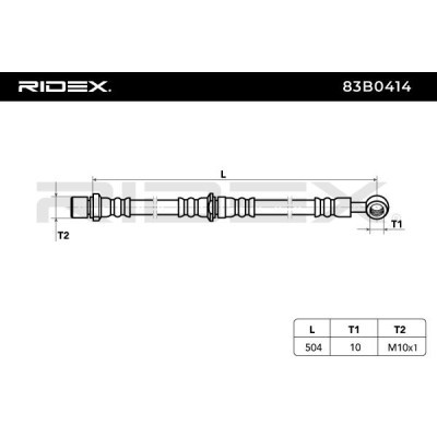 Bremsschlauch RIDEX 83B0414 83B0414 - foto 3