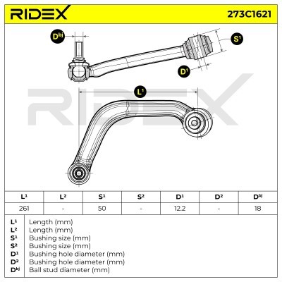 Querlenker RIDEX 273C1621 273C1621 - foto 7