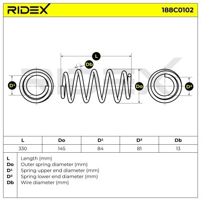 Fahrwerksfeder RIDEX 188C0102 188C0102 - foto 4