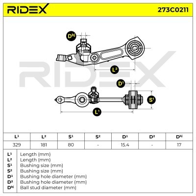 Querlenker RIDEX 273C0211 273C0211 - foto 4