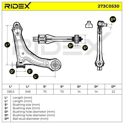 Querlenker RIDEX 273C0530 273C0530 - foto 7