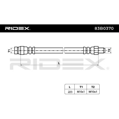 Bremsschlauch RIDEX 83B0370 83B0370 - foto 4