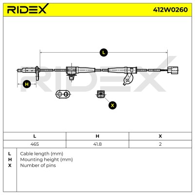 ABS Sensor RIDEX 412W0260 412W0260 - foto 6