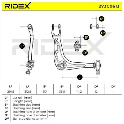 Querlenker RIDEX 273C0613 273C0613 - foto 5