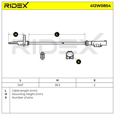 ABS Sensor RIDEX 412W0854 412W0854 - foto 6