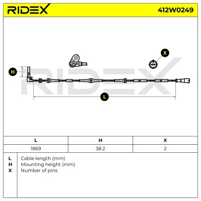 ABS Sensor RIDEX 412W0249 412W0249 - foto 6