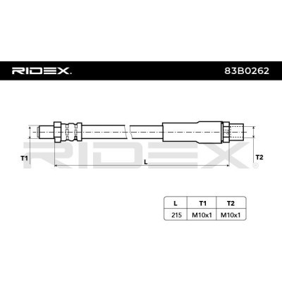 Bremsschlauch RIDEX 83B0262 83B0262 - foto 3