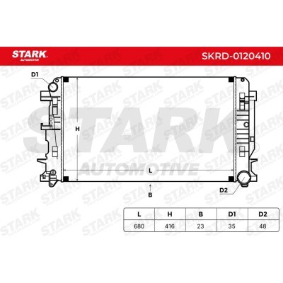 Kühler, Motorkühlung Stark SKRD-0120410 SKRD-0120410 - foto 3
