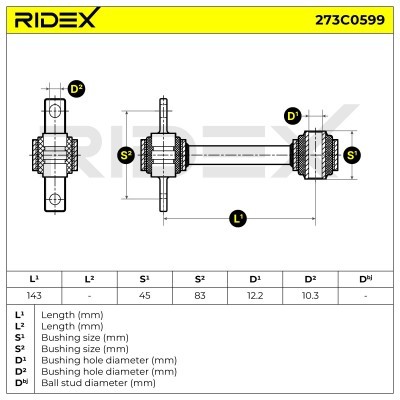Querlenker RIDEX 273C0599 273C0599 - foto 5