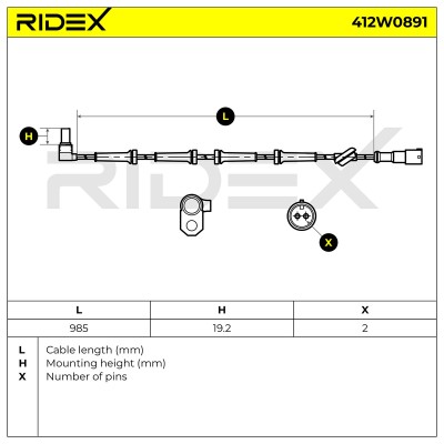 ABS Sensor RIDEX 412W0891 412W0891 - foto 6