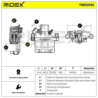 Bremssattel RIDEX 78B0595 78B0595 - foto 7