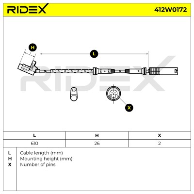 ABS Sensor RIDEX 412W0172 412W0172 - foto 6