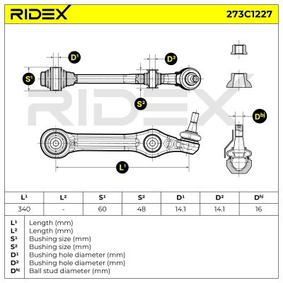 Querlenker RIDEX 273C1227 273C1227 - foto 8