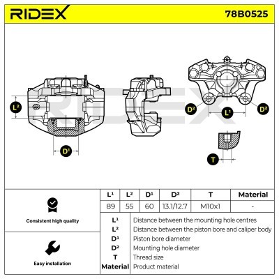 Bremssattel RIDEX 78B0525 78B0525 - foto 7