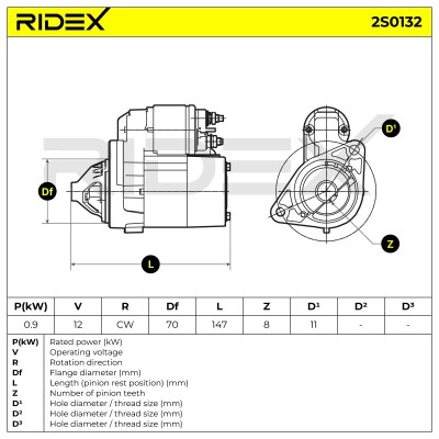 Anlasser RIDEX 2S0132 2S0132 - foto 6