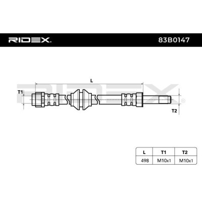 Bremsschlauch RIDEX 83B0147 83B0147 - foto 8