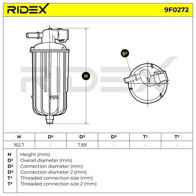 Kraftstofffilter RIDEX 9F0272 9F0272 - foto 6