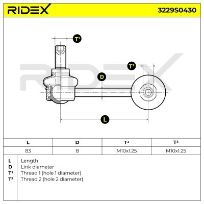 Stabilisator Stange RIDEX 3229S0430 3229S0430 - foto 6