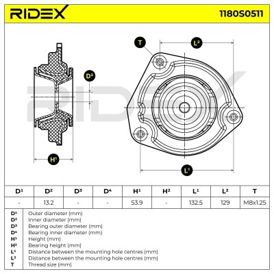 Stoßdämpferkissen Vorderachse RIDEX 1180S0511 1180S0511 - foto 6