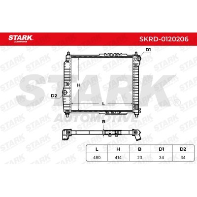 Kühler, Motorkühlung Stark SKRD-0120206 SKRD-0120206 - foto 4