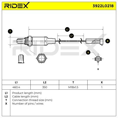 Lambdasonde RIDEX 3922L0218 3922L0218 - foto 5