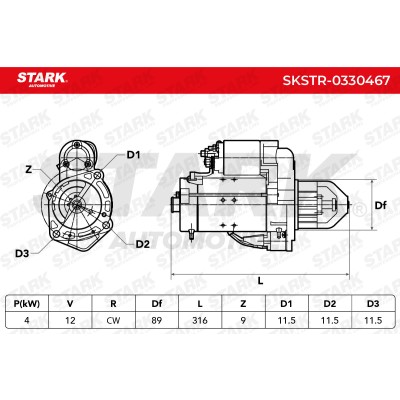 Anlasser Stark SKSTR-0330467 SKSTR-0330467 - foto 7