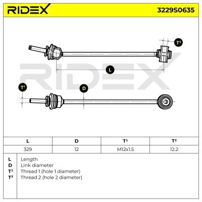 Stabilisator Stange RIDEX 3229S0635 3229S0635 - foto 6