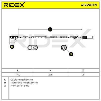 ABS Sensor RIDEX 412W0171 412W0171 - foto 6
