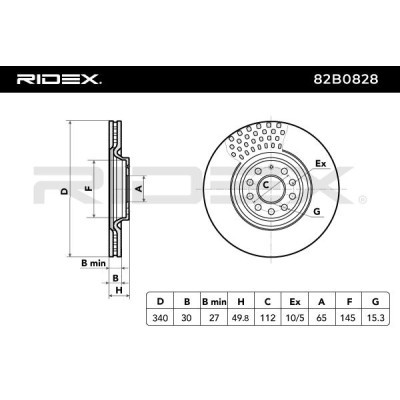 Bremsscheibe RIDEX 82B0828 82B0828 - foto 4