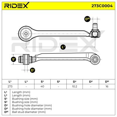 Querlenker RIDEX 273C0004 273C0004 - foto 7