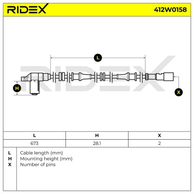 ABS Sensor RIDEX 412W0158 412W0158 - foto 6
