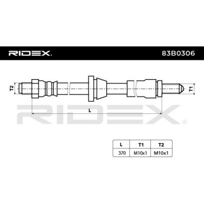 Bremsschlauch RIDEX 83B0306 83B0306 - foto 4