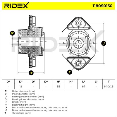 Stoßdämpferkissen Vorderachse RIDEX 1180S0130 1180S0130 - foto 6