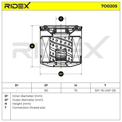 Ölfilter RIDEX 7O0205 7O0205 - foto 5