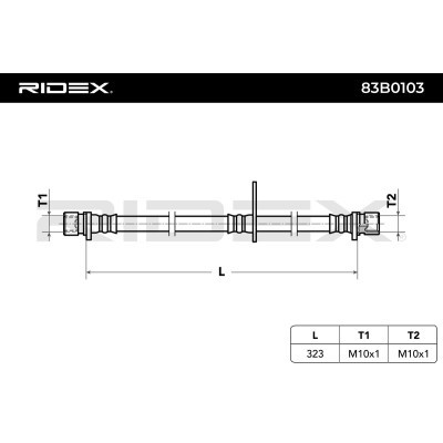 Bremsschlauch RIDEX 83B0103 83B0103 - foto 3