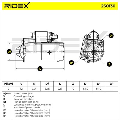 Anlasser RIDEX 2S0130 2S0130 - foto 6