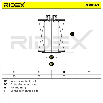 Ölfilter RIDEX 7O0049 7O0049 - foto 8