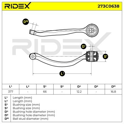 Querlenker RIDEX 273C0638 273C0638 - foto 5