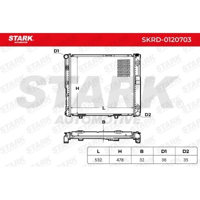 Kühler, Motorkühlung Stark SKRD-0120703 SKRD-0120703 - foto 4