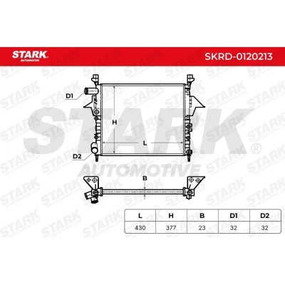 Kühler, Motorkühlung Stark SKRD-0120213 SKRD-0120213 - foto 3