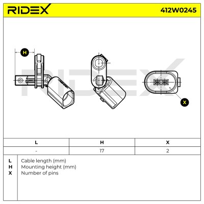 ABS Sensor RIDEX 412W0245 412W0245 - foto 6