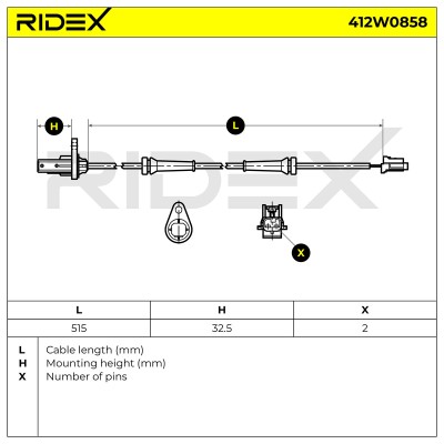 ABS Sensor RIDEX 412W0858 412W0858 - foto 6